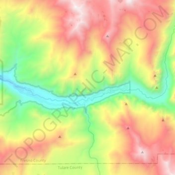 Kings Canyon topographic map, elevation, terrain