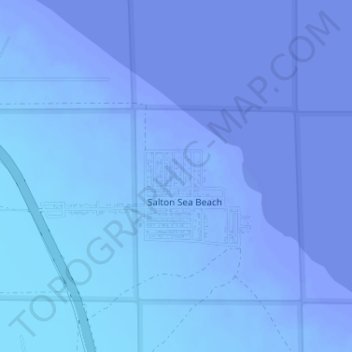 Salton Sea Beach topographic map, elevation, terrain