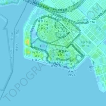 River Delta topographic map, elevation, terrain