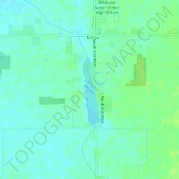 Emma Lake topographic map, elevation, terrain