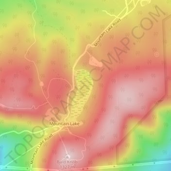 Mountain Lake topographic map, elevation, terrain