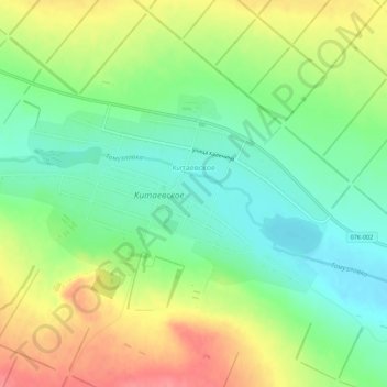 Китаевское topographic map, elevation, terrain