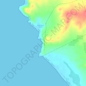 playa topographic map, elevation, terrain