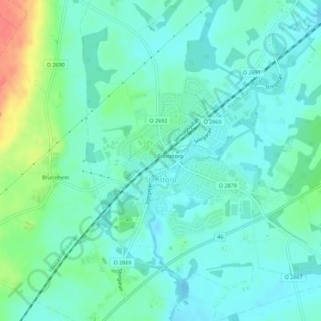 Stenstorp topographic map, elevation, terrain