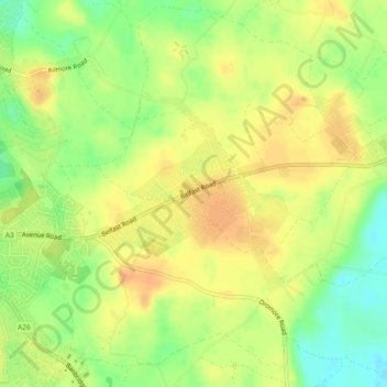 Dollingstown topographic map, elevation, terrain