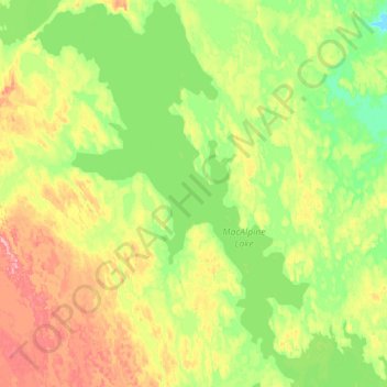 MacAlpine Lake topographic map, elevation, terrain