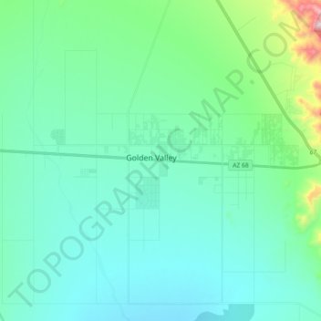 Golden Valley topographic map, elevation, terrain