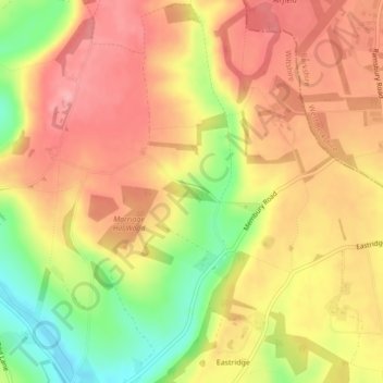 Witcha Copse topographic map, elevation, terrain