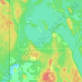 Emma Lake topographic map, elevation, terrain