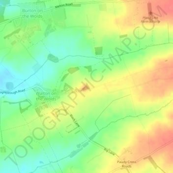 Top Town Plantation topographic map, elevation, terrain