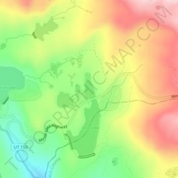 Lilly Lake topographic map, elevation, terrain