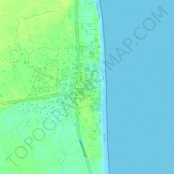 Paje topographic map, elevation, terrain