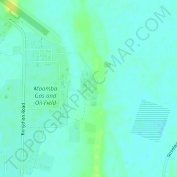 Moomba topographic map, elevation, terrain