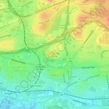 Alexandra Park topographic map, elevation, terrain