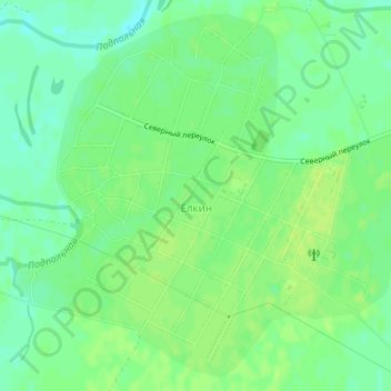 Yelkin topographic map, elevation, terrain