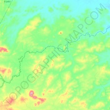 Inquinis River topographic map, elevation, terrain
