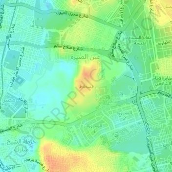 Fostat garden topographic map, elevation, terrain