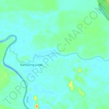 Sungai Pinchok topographic map, elevation, terrain