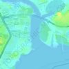 Tebrau River topographic map, elevation, terrain
