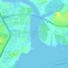 Tebrau River topographic map, elevation, terrain