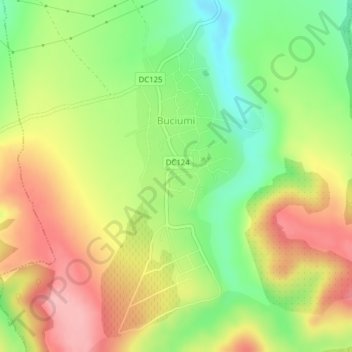 Buciumi topographic map, elevation, terrain