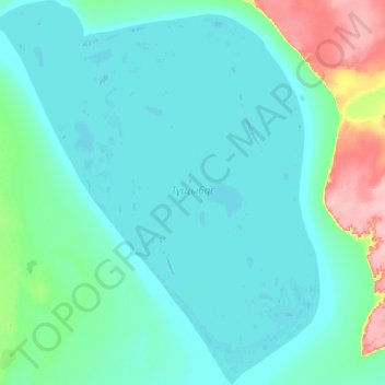 Aral Sea topographic map, elevation, terrain