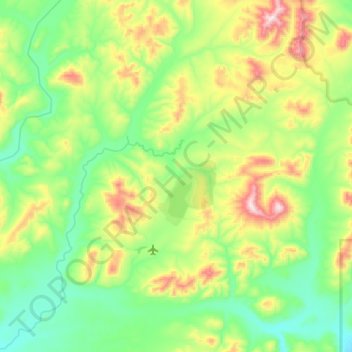 Red Dog Mine topographic map, elevation, terrain