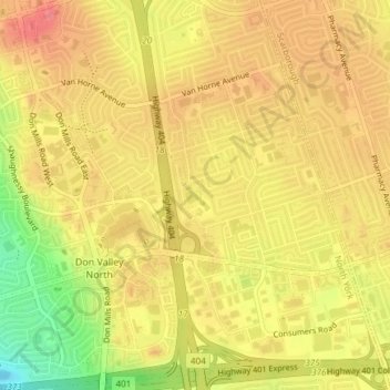 Muirhead Park topographic map, elevation, terrain