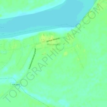 Мазаново topographic map, elevation, terrain
