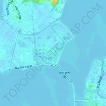 Waterway topographic map, elevation, terrain