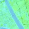 Yangon River topographic map, elevation, terrain