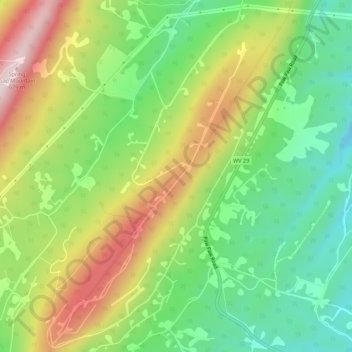 Sideling Hill topographic map, elevation, terrain
