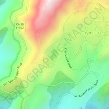 Crystal Lake topographic map, elevation, terrain