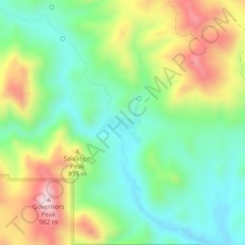 Castle Hot Springs topographic map, elevation, terrain