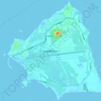 Abu Musa Island topographic map, elevation, terrain