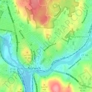 Franklin Park topographic map, elevation, terrain