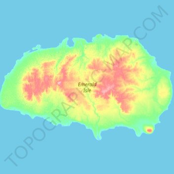 Emerald Isle topographic map, elevation, terrain