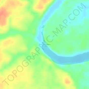 Tres Chimbadas Lake topographic map, elevation, terrain