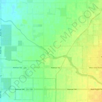 Tule River topographic map, elevation, terrain