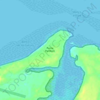 Punta Perdices topographic map, elevation, terrain