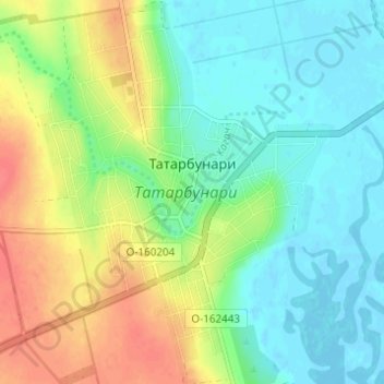 Tatarbunary topographic map, elevation, terrain