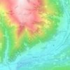 Mestia topographic map, elevation, terrain