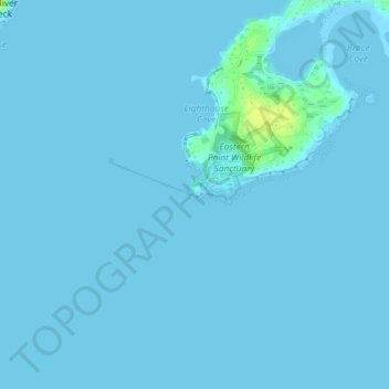 Eastern Point Light topographic map, elevation, terrain