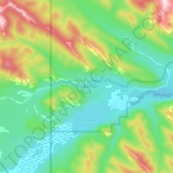 Rock Lake Provincial Park topographic map, elevation, terrain