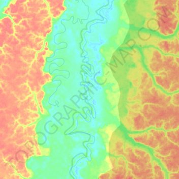 Rio Tefé topographic map, elevation, terrain
