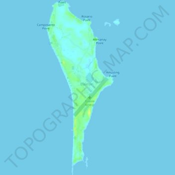 Balesin Island topographic map, elevation, terrain