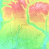 Benin City topographic map, elevation, relief