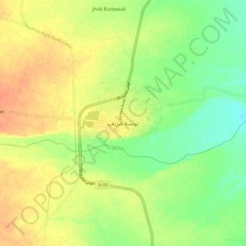 Taunsa Sharif Location Map Taunsa Sharif Topographic Map, Elevation, Relief