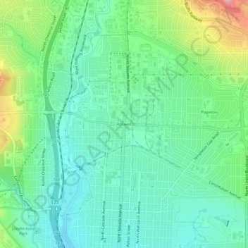 Colorado Springs Elevation Map Roswell Topographic Map, Elevation, Relief