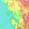Gan topographic map, elevation, relief